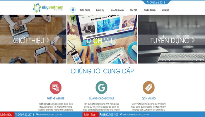 Công ty cung cấp dịch vụ tối ưu website - Sky Việt Nam