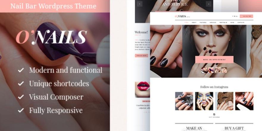 O’Nails - Mẫu website spa - thẩm mỹ làm đẹp - tiệm nail ấn tượng