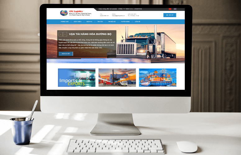 Mẫu website vận tải