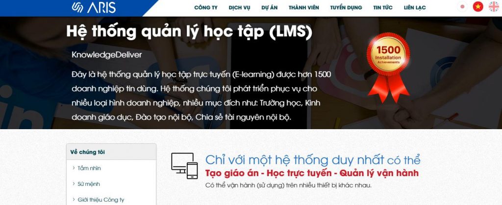 Phần mềm quản lý giáo dục trường học Aris – Knowledge Deliver