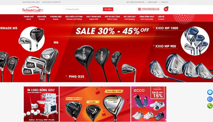 Webstie bán dụng cụ đánh golf - Golfshopvietnam.com