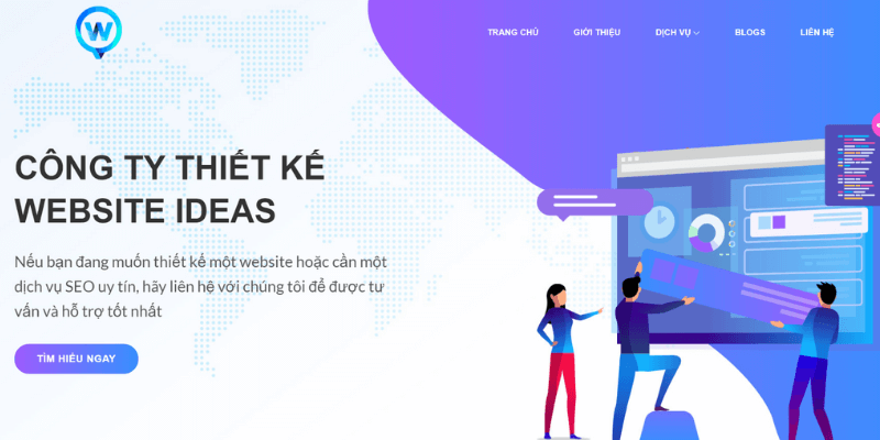 thiết kế website cho thuê xe tại ideas