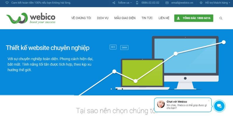 Webico - Đơn vị thiết kế web được ưa chuộng