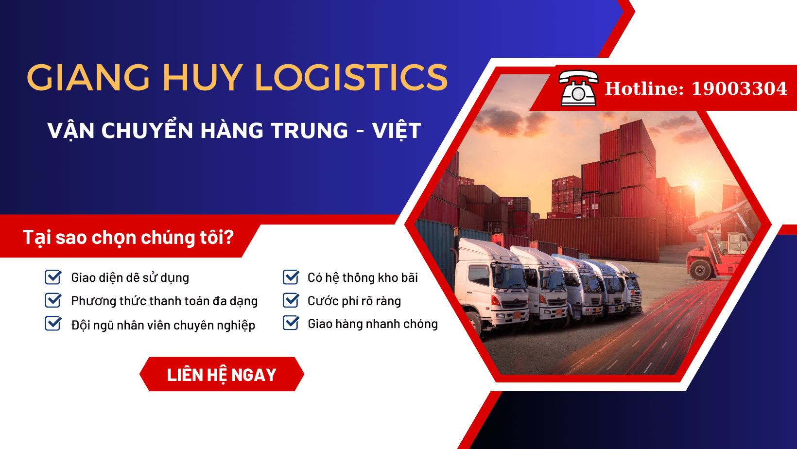 Công ty vận chuyển hàng Trung Quốc uy tín chất lượng - Giang Huy Logistics