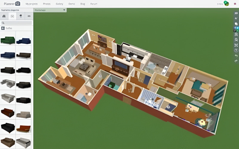 Phần mềm vẽ nội thất Planner 5D
