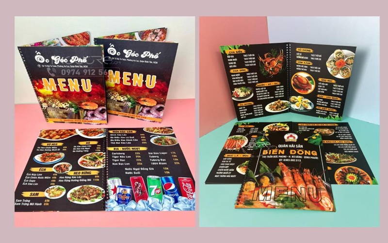 công ty in menu Dấu Chân Việt