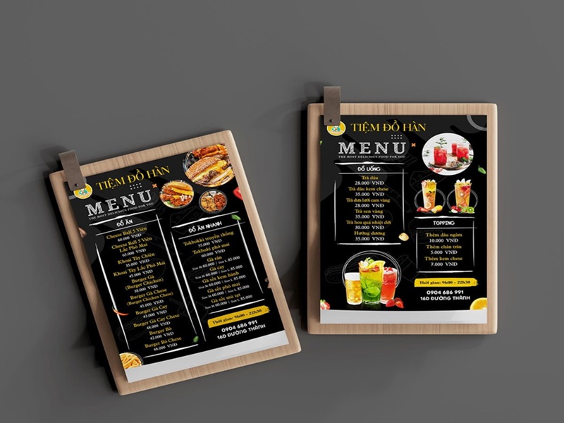 tiêu chí chọn địa chỉ in menu chất lượng