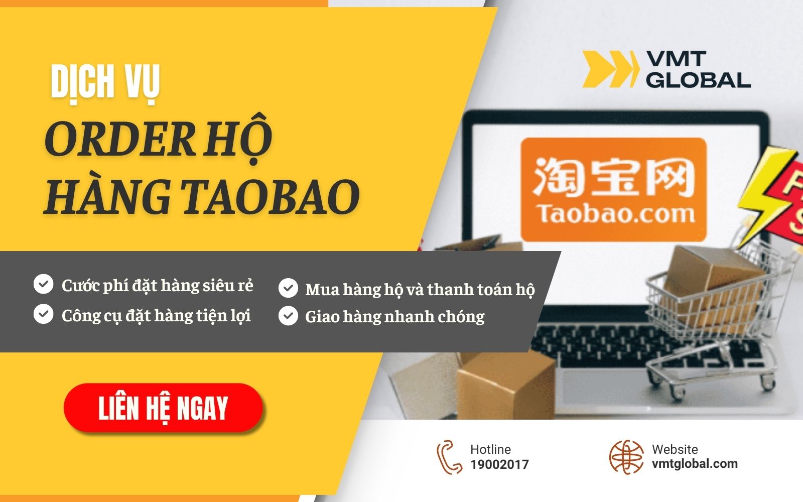 Dịch vụ mua hộ hàng Taobao tại VMT Global