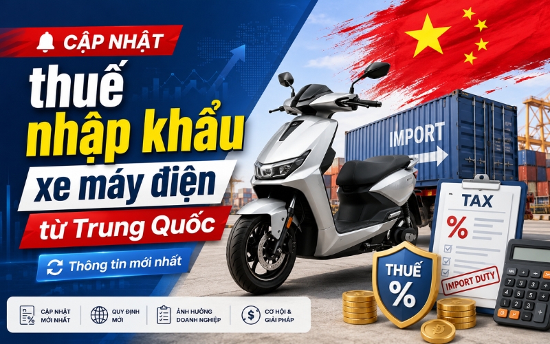 thuế nhập khẩu xe máy điện tử trung quốc